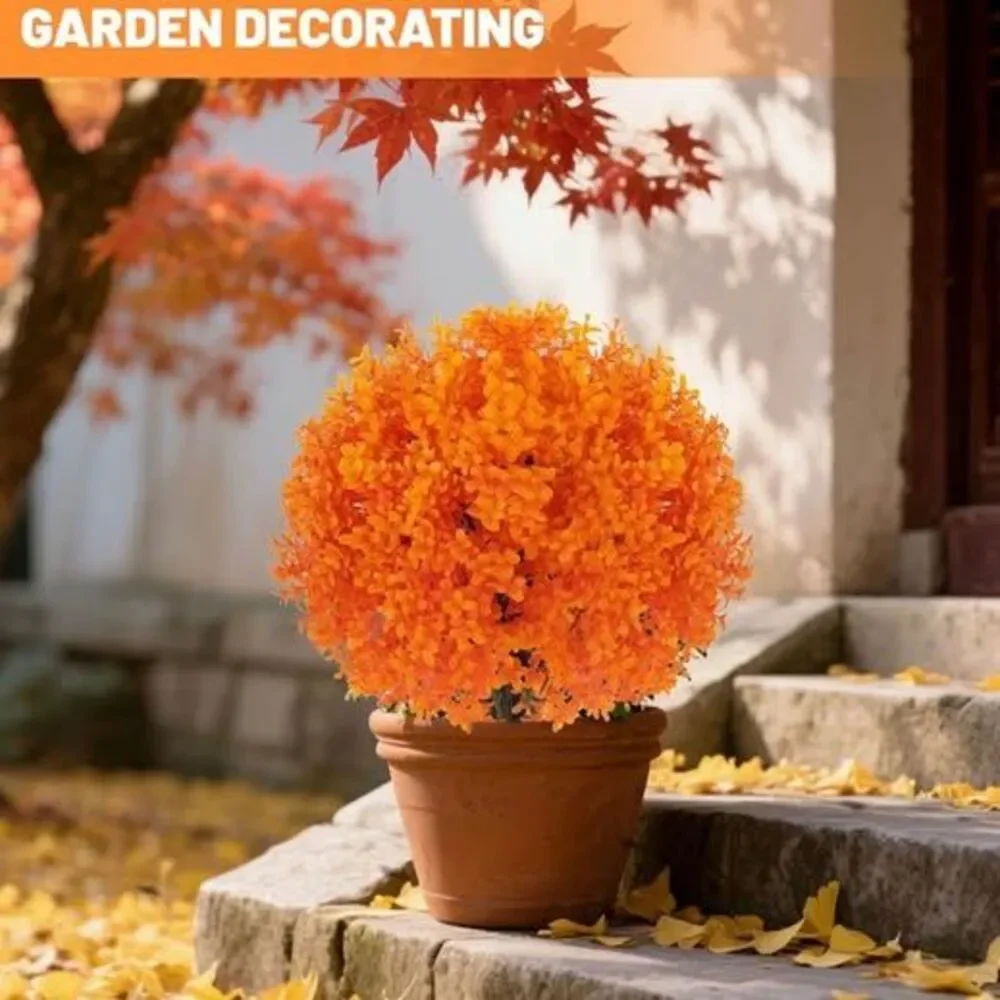 2-Pack Artificial Orange Topiary Trees